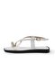 Hanna White Color Ringed Women's Sandals - 5