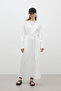 OVERSIZE-BAUMWOLLKLEID ECRU - 5