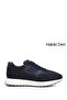 Men's Navy Blue Suede Lace-Up Genuine Leather Sneaker