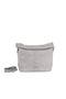 Gray Cracked Leather Women's Crossbody Bag - 2