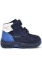 Genuine Leather Navy Blue Nubuck Baby Sports Boots - 3