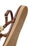 Women's Brown Buckle Flip-Flop Sandals 26Sfe499214 - 8