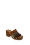 Women's Multicolored Thick Heeled Suede Leather Slippers 26Sfd152310 - 8