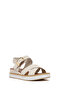 Women's Cream Ankle Boots Buckled Thick Sole Leather Sandals 26Sfd550418 - 7