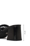 Women's Black Thick Heeled Knitted Metallic Slippers 26Sfd442232 - 4