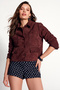 Cassandra Women's Burgundy Slim-Fit Suede Leather Jacket 26Sgd565010 - 2