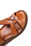 Women's Tan Strappy Thick Sole Leather Comfort Sandals 26Sfd320318 - 8