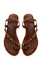 Women's Brown Flip-Flop Sandals with Stones 26Sfe481218 - 5