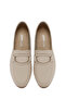 Women's Beige Leather Masculine Loafer 26Pfd350118 - 4