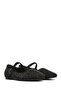 Women's Black Stone Genuine Leather Ballerinas, Summer Shoes 25Sfd1800Ts - 3