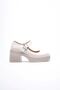 Women's Beige Patent Leather Casual Shoes Tr06Ms05B - 2