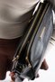Black 3-Compartment Crossbody Bag with Adjustable Strap - 3