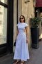 Women's Polka Dot Design Flared Dress - 5
