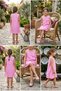 Girl's Dress with Bow, Muslin Fabric - 5