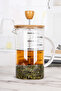 Borosilicate Glass Lux 600 ml French Press with Bamboo Lid - Measuring Cup