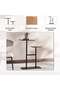 Tower 2 Tier End Table Wood - Natural & Black - 5