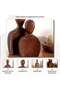 Pecan Person Silhouette Decor Figurine 22x13x5cm - Brown - 5