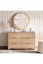 Fern Dresser And Mirror With 6 Drawer - Natural - 2