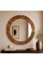 Aesthera Wall Mirror Round Dia 107cm - Brown
