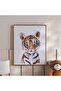 Tiger Cub Printed Canvas Wall Art 41x51cm - Brown