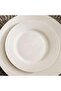 طقم عشاء من البورسلين مكون من 12 قطعة - أبيض اللون - 3