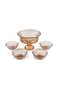 Laguna 5-piece Glass Serving Bowl - Brown - 2