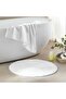 Hydrosoft Reversible Cotton Round Bathmat Dia 70cm - White