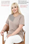 Women's Plus Size Summer Top High Quality 100% Cotton Linen Woven Mom Blouse Short Sleeve Comfortable Fit Shoulder Stone T-Shirt - 6