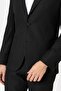 Black Slim Pointed Collar Pocket 6 Drop Suit - 4