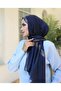 Sparkling 30% Silk Shawl - Navy Blue - 3
