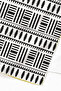 Ethnic Geometric Black and White Beach Towel - Bohemian Modern Striped Sand-Repellent Towel Pool Sea - 3
