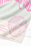 Mermaid Themed Beach Towel Cover - Marine Pastel Pink Mint Quick-Dry Microfiber Towel Cover - 5