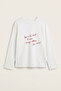 Women's Long Sleeve T-Shirt No Boring Printed White – Stretchy Fabric, Comfortable Fit, Crew Neck