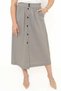 Solid Buttoned Midi Skirt - 2