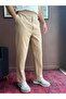 Men's Summer Comfortable Fit Loose Beige Linen Trousers