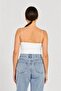 Women's Rope Strap Crop Tank Top - White - 3