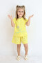 Girl's Floral Embossed Embroidered Shorts Bottom-Top Set - 4