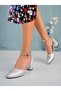 Silver Women's Heeled Shoes 5cm Comfortable Heel Women's Evening Shoes Women's Daily Heeled Shoes - 2