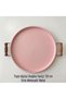 Metal Tray with Wooden Handle 50 cm Round Breakfast Tea Coffee Presentation Tray - 2