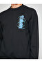 Basic Sweatshirt Crew Neck Space Printed - 5