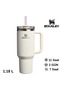 Quencher ®   H2.0 Fluted Tumbler Thermos Cup with Straw 1,18L Flask with Straw Bej