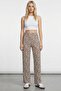 Comfortable Fit High Waist Wide-Leg Viscose Mix Women's Trousers