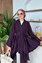 Women's Belted Kimono Set - Plum - 2