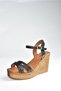 Black Wedge Heeled Women's Shoes K674194109 - 6