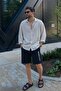 Navy Blue Capri Shorts 5403