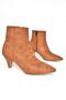 R404710002 Tan Suede Low Heeled Women's Boots - 5