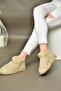 R612018402 Beige Suede Furry Half Women's Boots - 4
