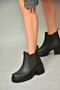 T996220009 Black Thick Heeled Women's Boots - 4