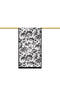 Black Floral Pattern Voile Silk Scarf - 3