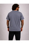 Men's Large Size Crew Neck T-Shirt with Pockets 26143 Fume - 2